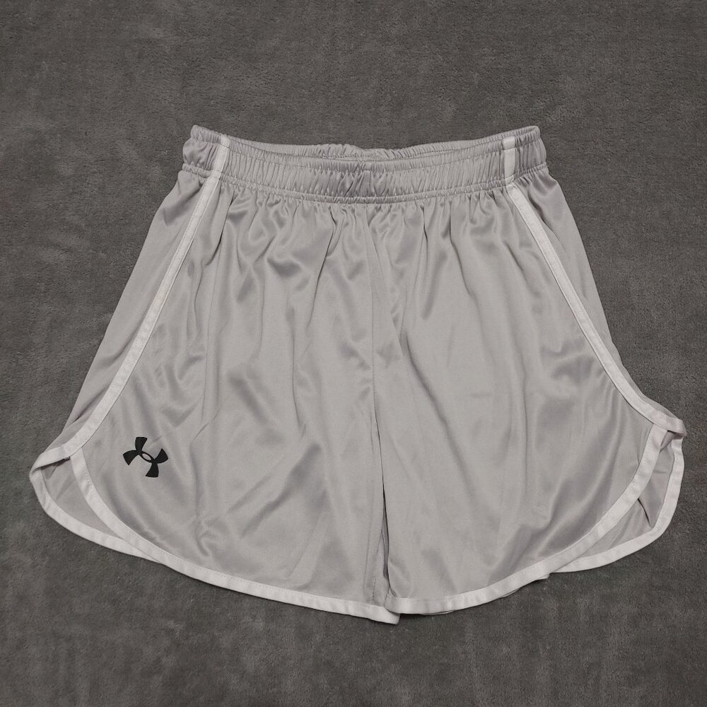 Under Armour Shorts Silver - Size Large - Shinny